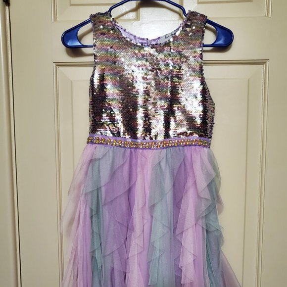 Other - love, jayne 12 dress Sequins, Ruffles Rhinestone Multicolor New w/o Tag